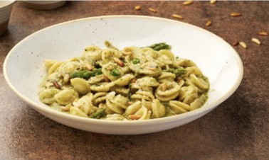 Pasta with Green Pesto & Mascarpone